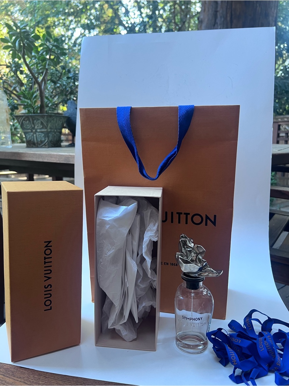 Louis Vuitton Symphony Perfume - some perfume left - Box and Bag w/two Ribbons